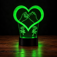 Lampe Amour 3D — Veilleuse LED Multicolore
