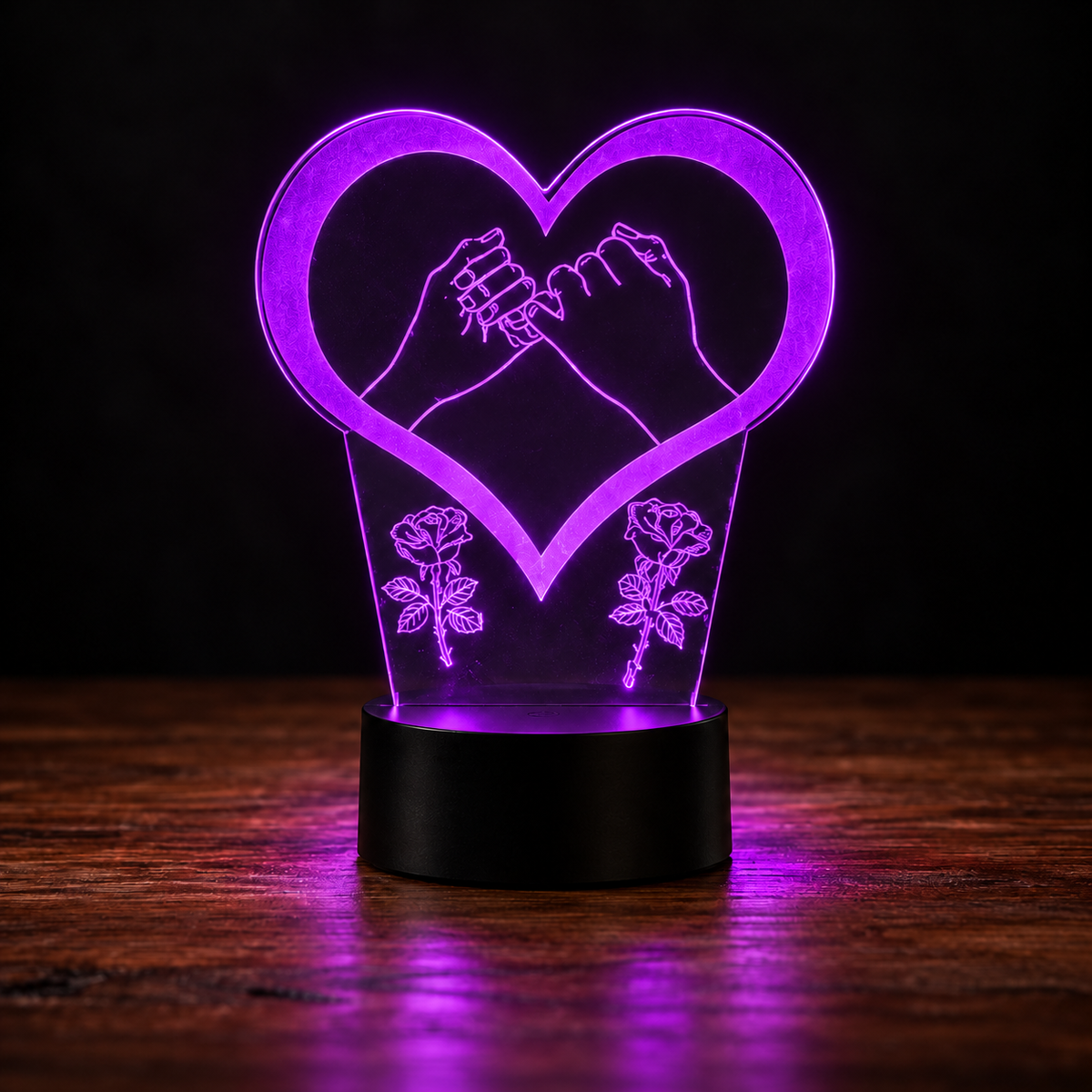 Lampe Amour 3D — Veilleuse LED Multicolore