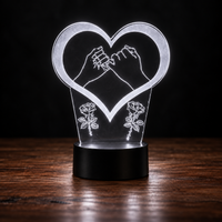 Lampe Amour 3D — Veilleuse LED Multicolore