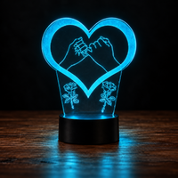 Lampe Amour 3D — Veilleuse LED Multicolore