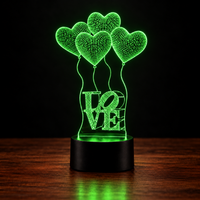 Lampe Amour 3D — Veilleuse LED Multicolore
