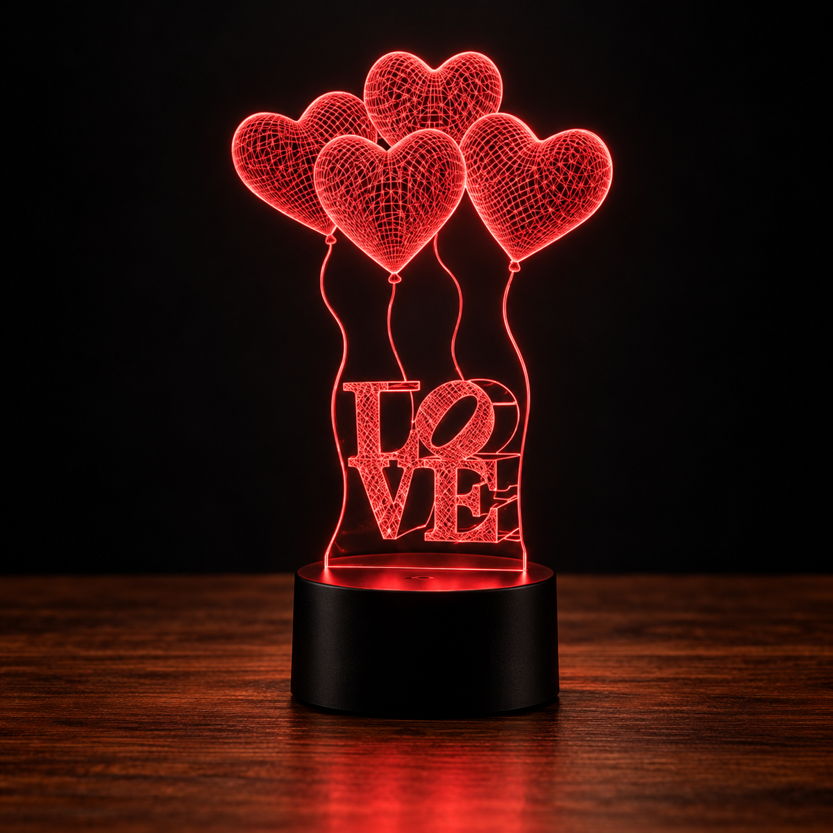 Lampe Amour 3D — Veilleuse LED Multicolore