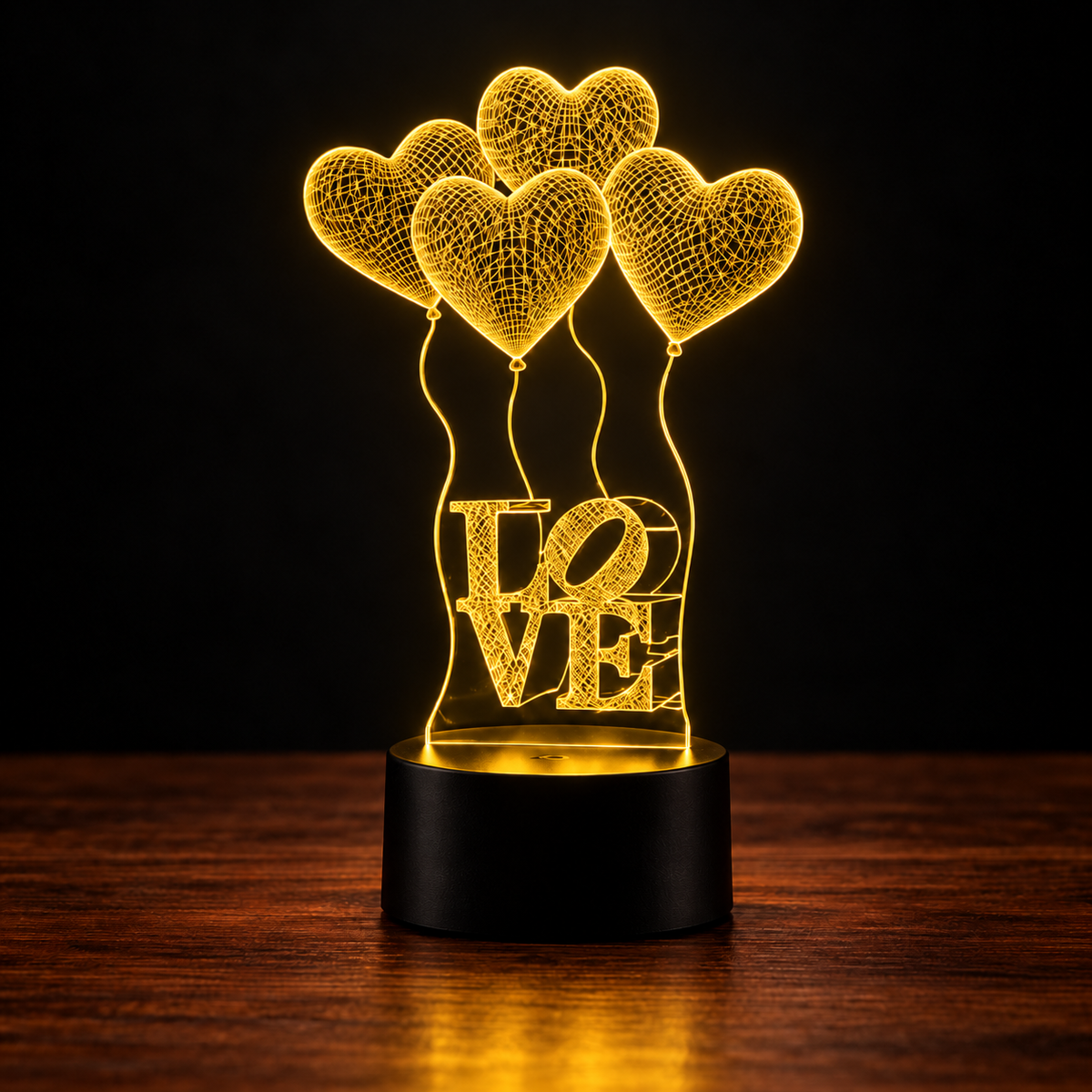 Lampe Amour 3D — Veilleuse LED Multicolore