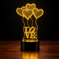 Lampe Amour 3D — Veilleuse LED Multicolore