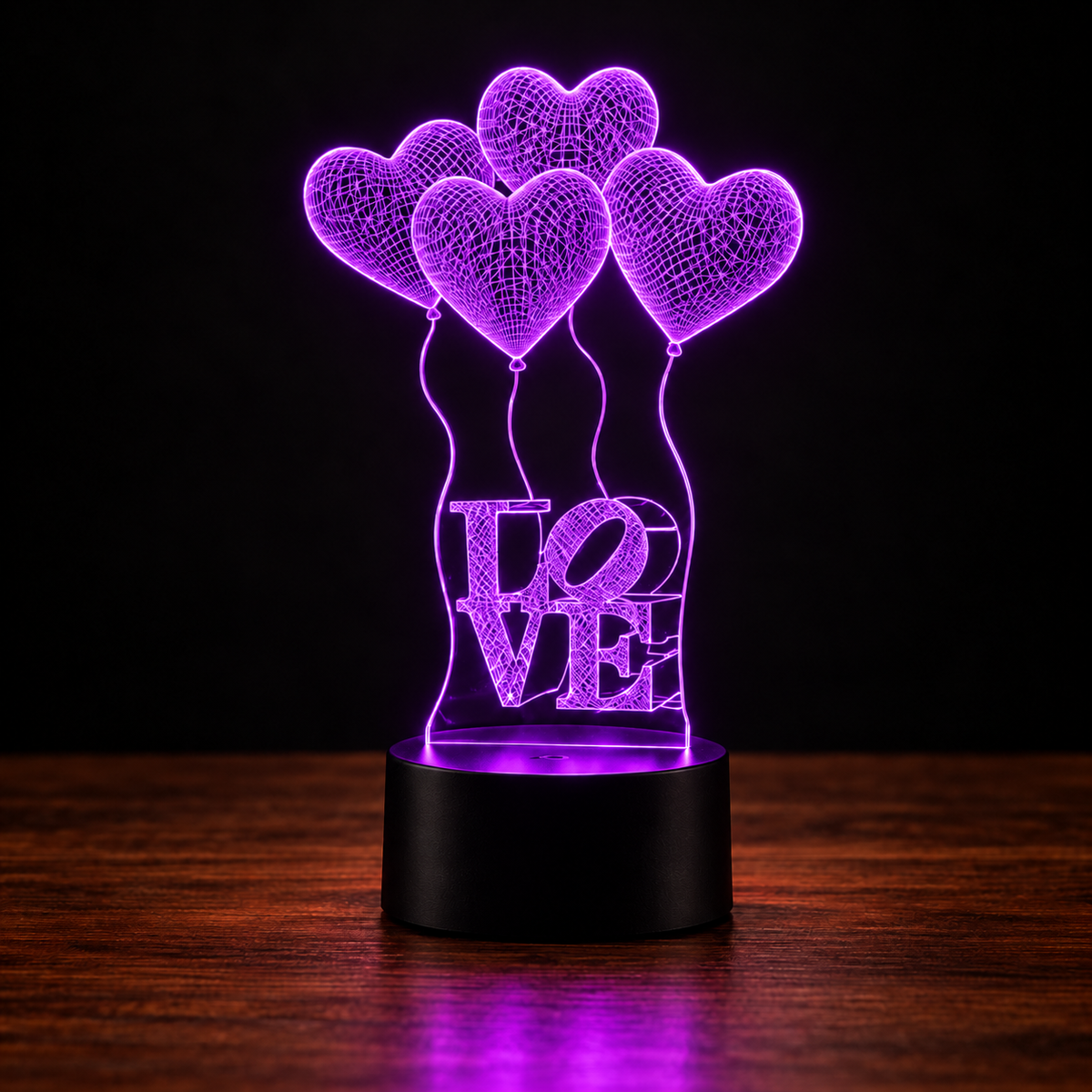 Lampe Amour 3D — Veilleuse LED Multicolore
