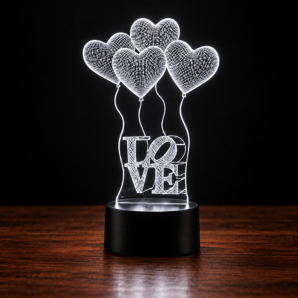 Lampe Amour 3D — Veilleuse LED Multicolore