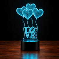 Lampe Amour 3D — Veilleuse LED Multicolore