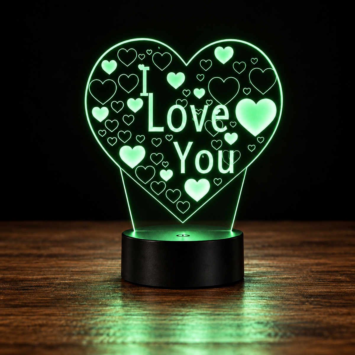 Lampe Amour 3D — Veilleuse LED Multicolore