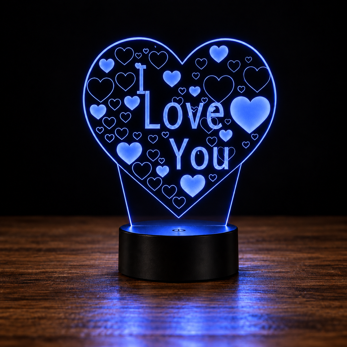 Lampe Amour 3D — Veilleuse LED Multicolore