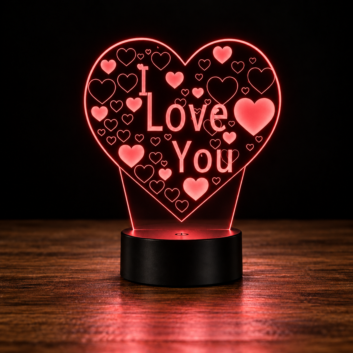Lampe Amour 3D — Veilleuse LED Multicolore