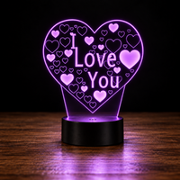 Lampe Amour 3D — Veilleuse LED Multicolore