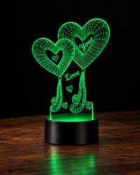 Lampe Amour 3D — Veilleuse LED Multicolore
