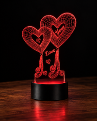 Lampe Amour 3D — Veilleuse LED Multicolore