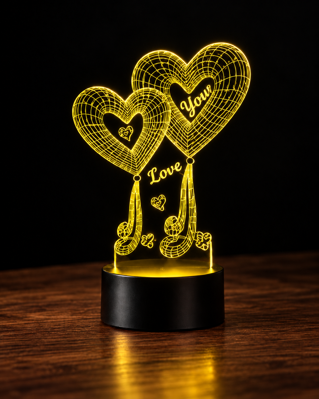 Lampe Amour 3D — Veilleuse LED Multicolore