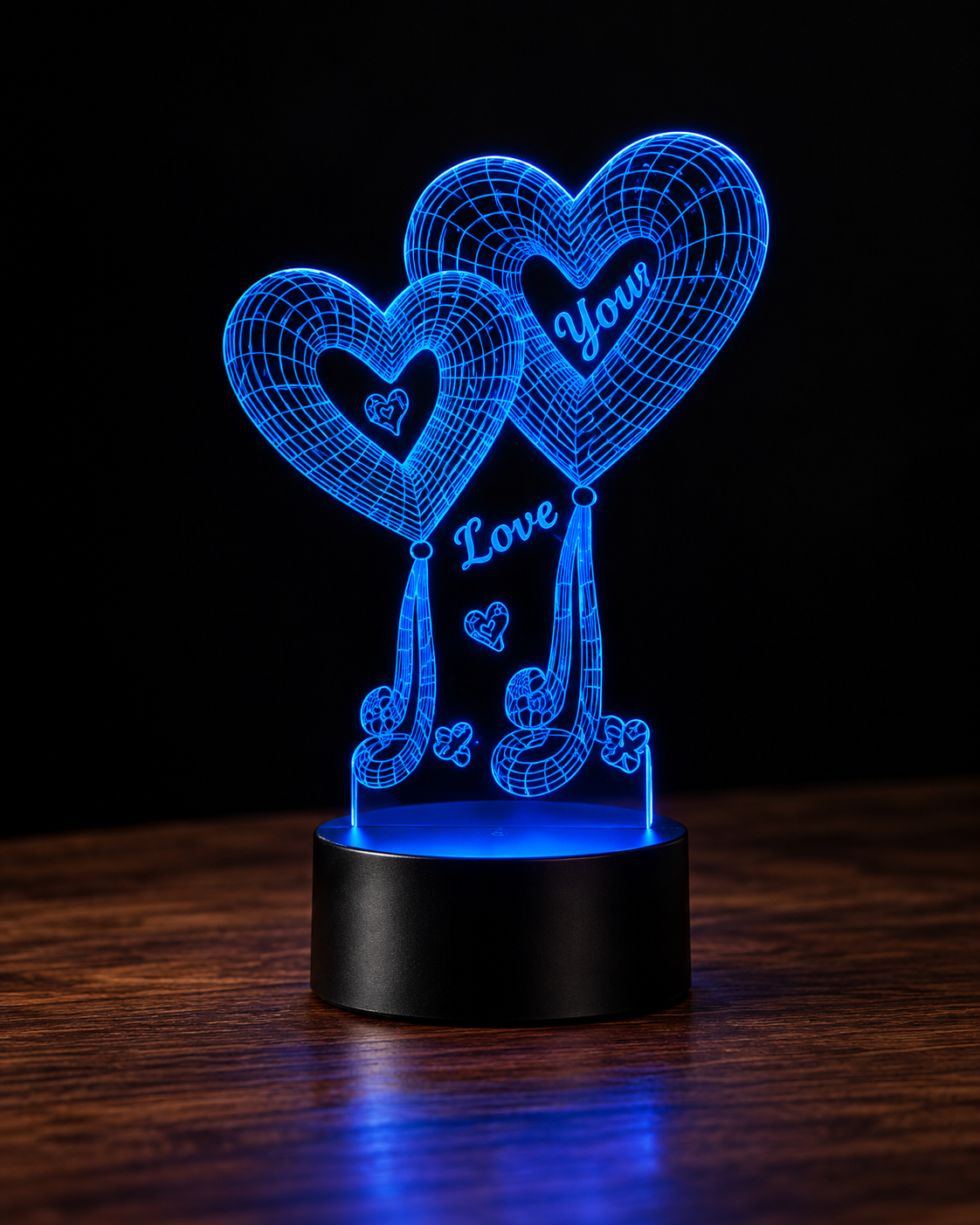 Lampe Amour 3D — Veilleuse LED Multicolore