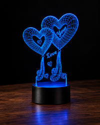 Lampe Amour 3D — Veilleuse LED Multicolore