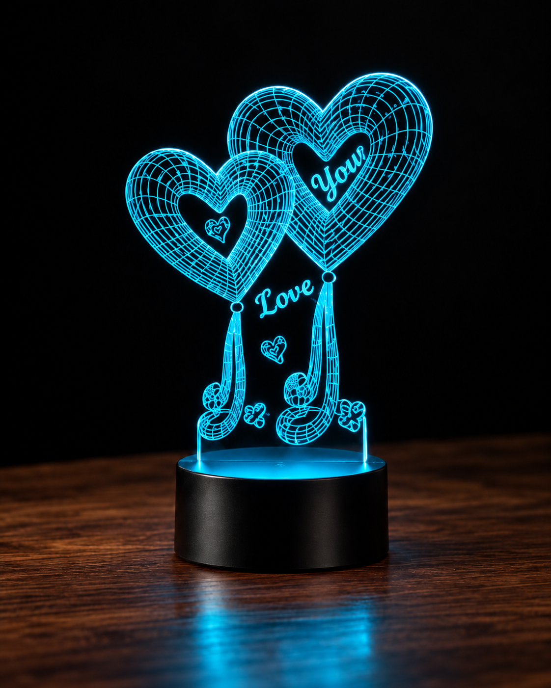 Lampe Amour 3D — Veilleuse LED Multicolore