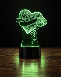 Lampe Amour 3D — Veilleuse LED Multicolore