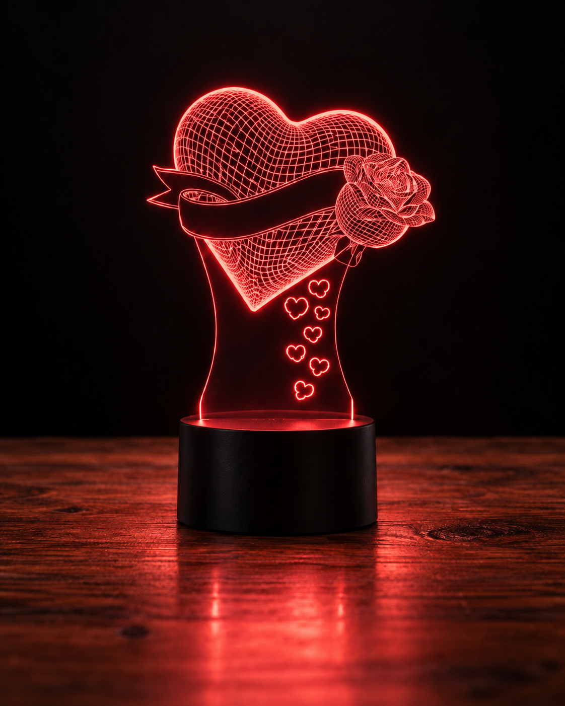 Lampe Amour 3D — Veilleuse LED Multicolore