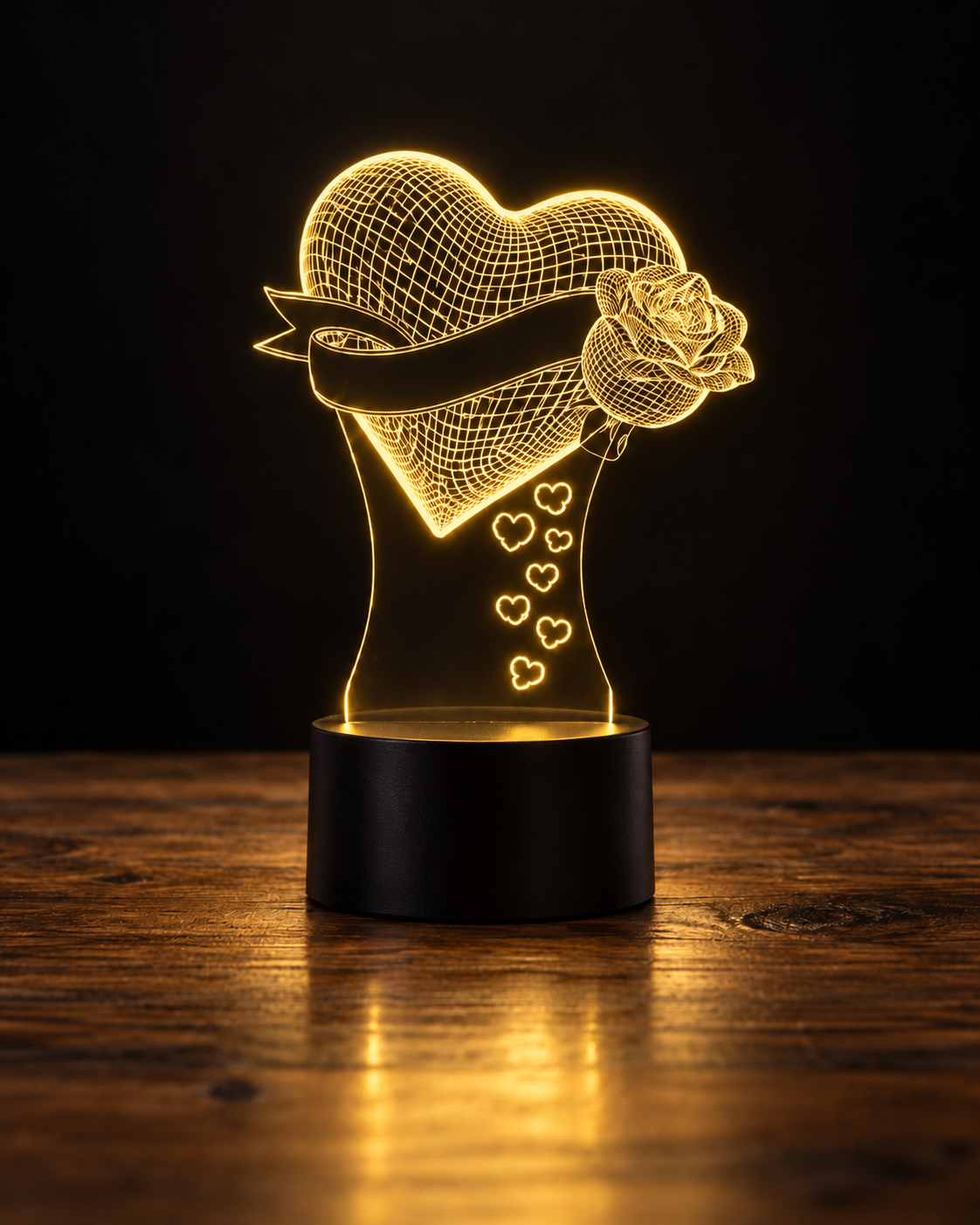 Lampe Amour 3D — Veilleuse LED Multicolore