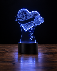 Lampe Amour 3D — Veilleuse LED Multicolore