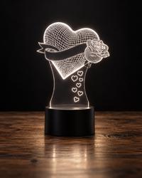Lampe Amour 3D — Veilleuse LED Multicolore