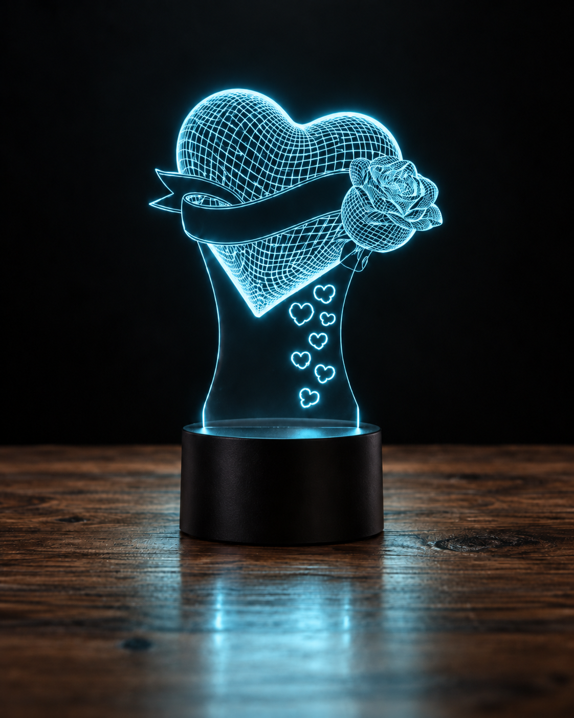 Lampe Amour 3D — Veilleuse LED Multicolore