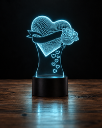 Lampe Amour 3D — Veilleuse LED Multicolore