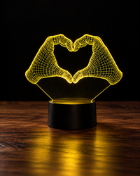 Lampe Amour 3D — Veilleuse LED Multicolore