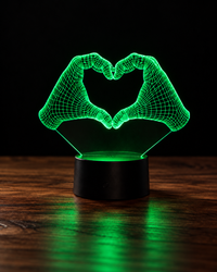 Lampe Amour 3D — Veilleuse LED Multicolore