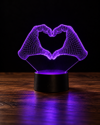Lampe Amour 3D — Veilleuse LED Multicolore