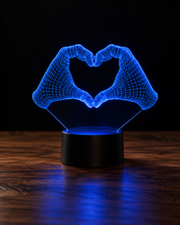 Lampe Amour 3D — Veilleuse LED Multicolore