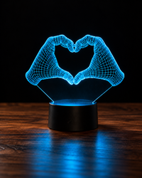 Lampe Amour 3D — Veilleuse LED Multicolore