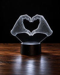 Lampe Amour 3D — Veilleuse LED Multicolore