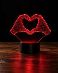 Lampe Amour 3D — Veilleuse LED Multicolore