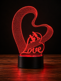 Lampe Amour 3D — Veilleuse LED Multicolore
