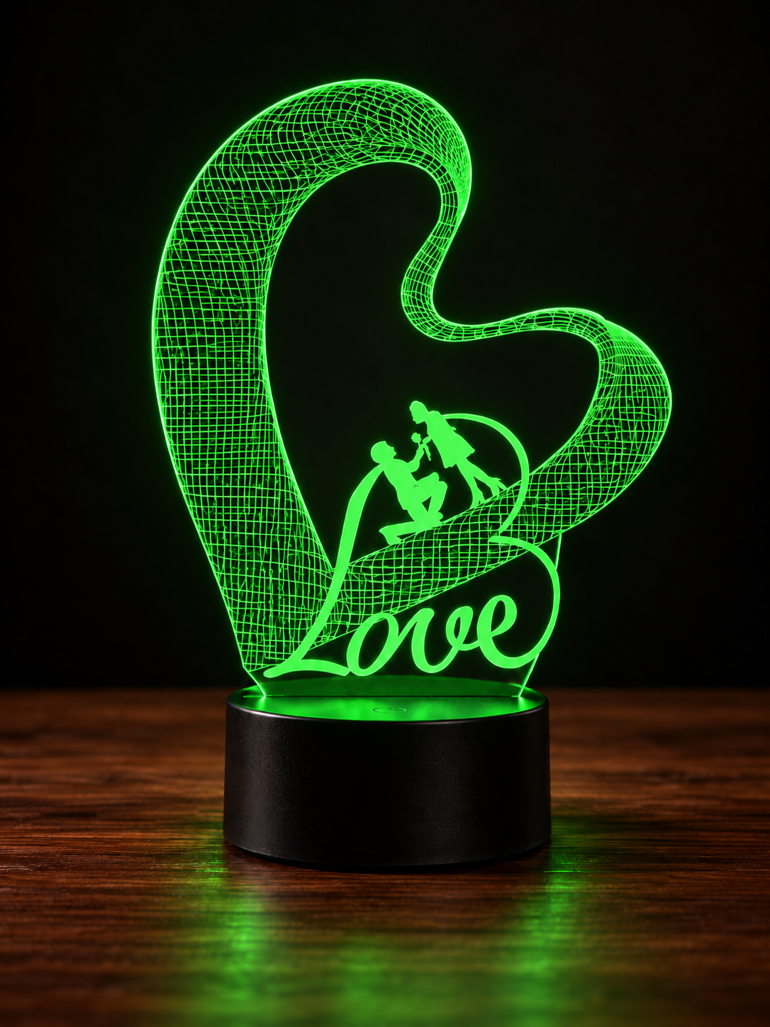 Lampe Amour 3D — Veilleuse LED Multicolore