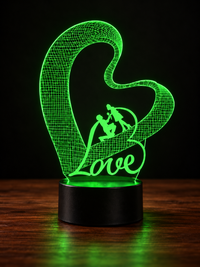 Lampe Amour 3D — Veilleuse LED Multicolore