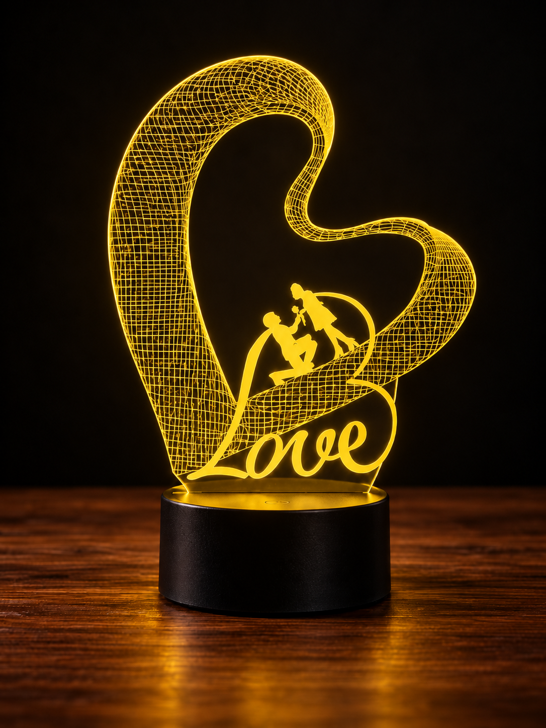 Lampe Amour 3D — Veilleuse LED Multicolore