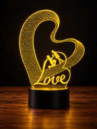 Lampe Amour 3D — Veilleuse LED Multicolore