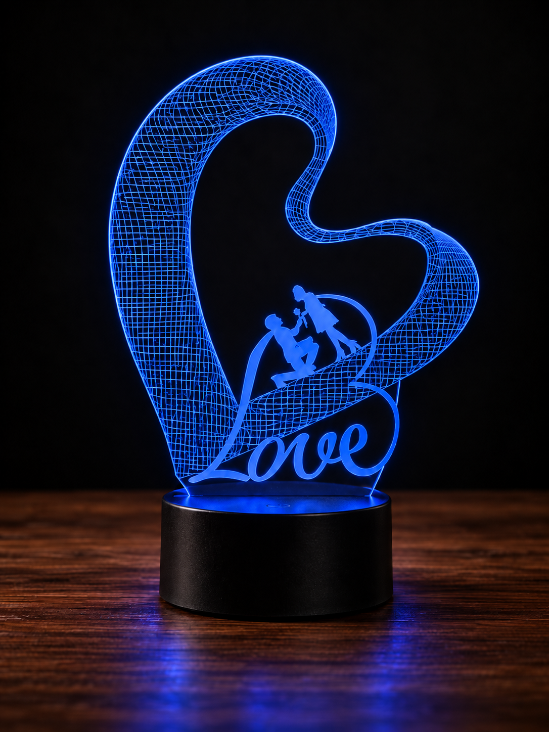 Lampe Amour 3D — Veilleuse LED Multicolore