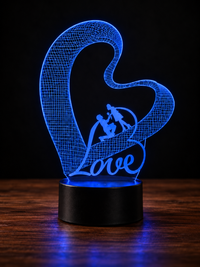 Lampe Amour 3D — Veilleuse LED Multicolore