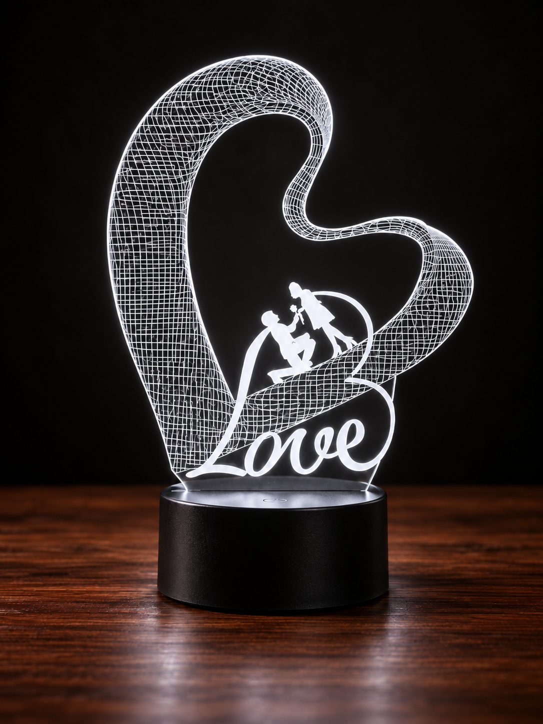 Lampe Amour 3D — Veilleuse LED Multicolore