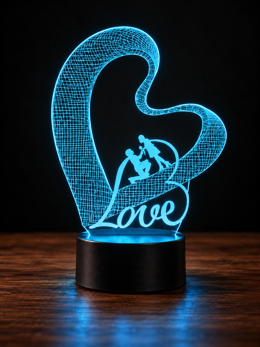 Lampe Amour 3D — Veilleuse LED Multicolore
