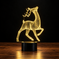 Lampe 3D Cerf - Veilleuse LED 7 Couleurs
