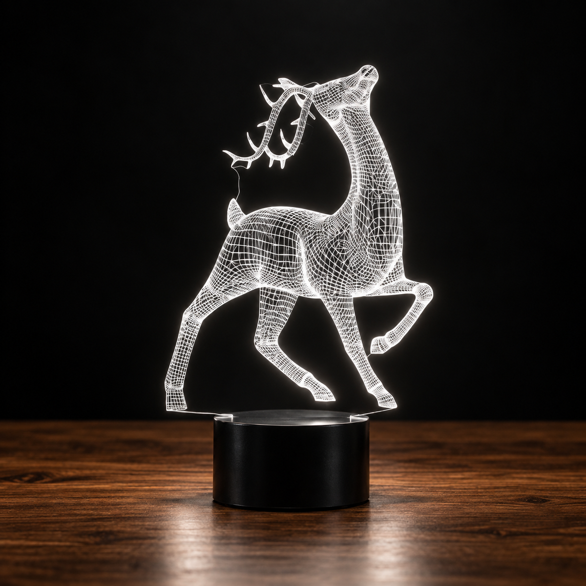 Lampe 3D Cerf - Veilleuse LED 7 Couleurs