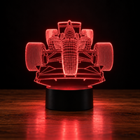 Lampe 3D Voiture de Course - Veilleuse LED Tactile