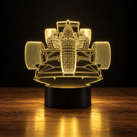 Lampe 3D Voiture de Course - Veilleuse LED Tactile