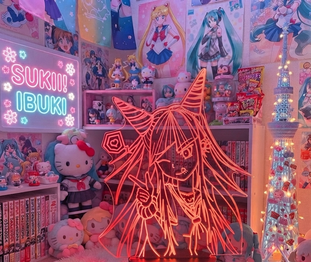 Lampe LED 3D Personnage Anime / Otaku