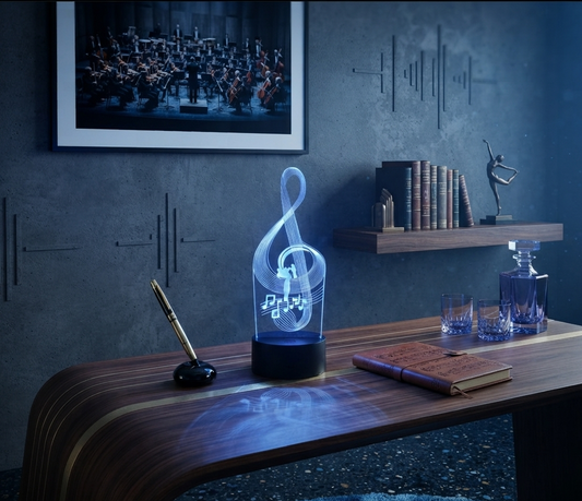 Note de Musique Lumineuse 3D Colorful Visual LED Creative Gift 3D Light